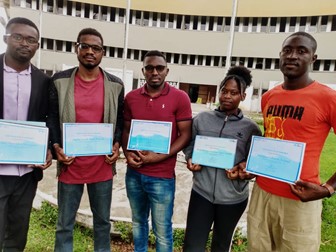 YouthMappers Doula with their certificates