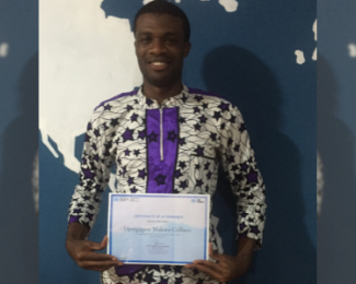 Eureka Geo training - student with his certificate